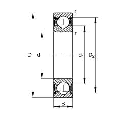 S 6018-2Z, (j) DIN 625-1 (bio)(zhn)Ҫߴ, ɂ(c)g϶ܷ